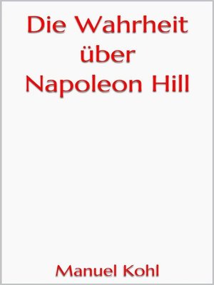 cover image of Die Wahrheit über Napoleon Hill